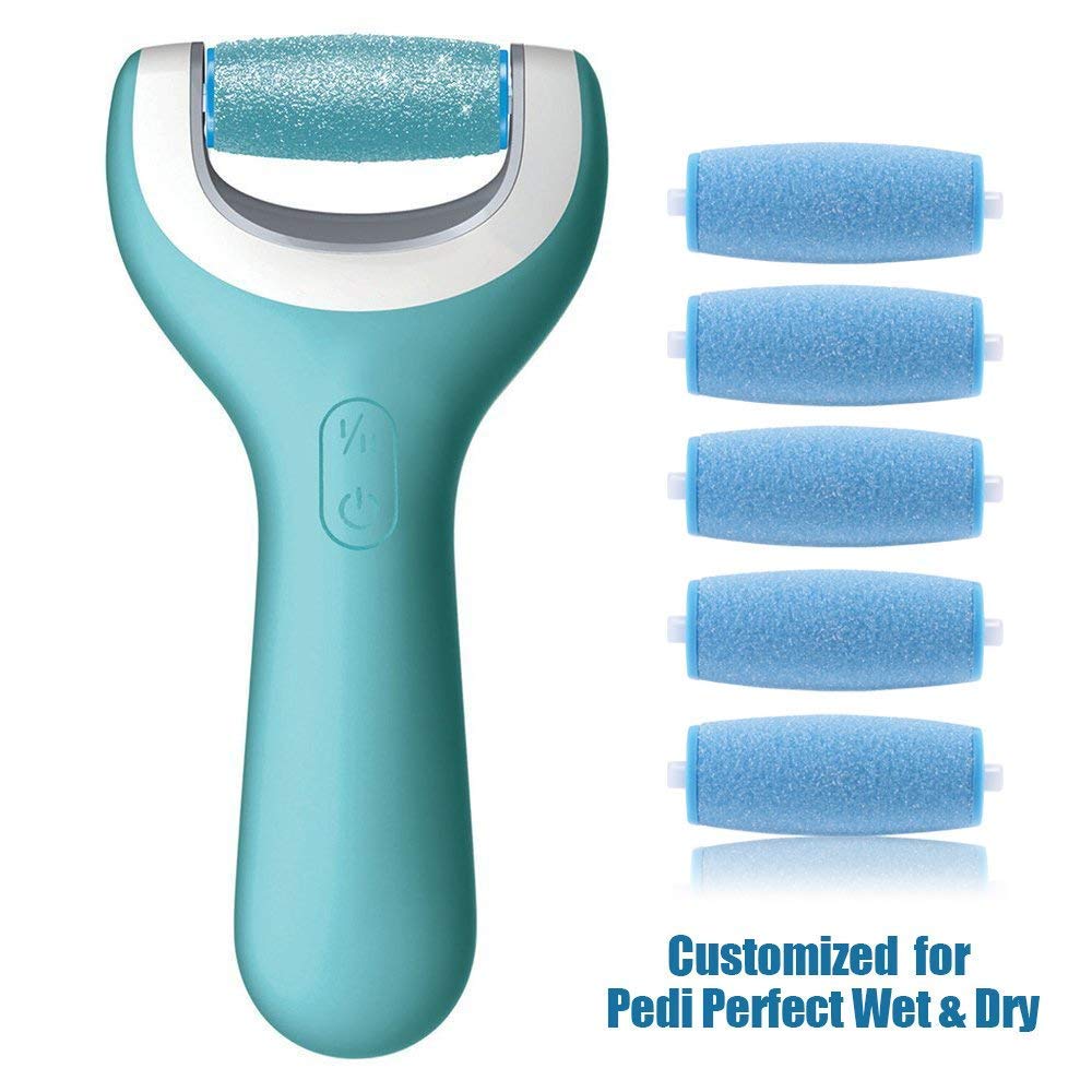 5 Extra Coarse for WET AND DRY : 5 Extra Coarse Replacement Roller Refill Heads Compatible with Amope Wet & Dry Electronic Foot File (5 Extra Coarse for Wet & Dry)